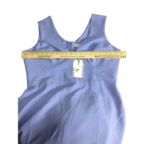 Dress the Population Sandra Gown Dress Sky Blue Side Slit Size XXL NWT - Picture 10 of 11